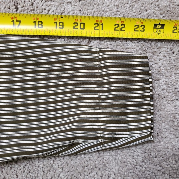 NWT Madewell Resort Striped Shirt Womens Plus 2X Brown White Stripe Seersucker - Picture 10 of 13